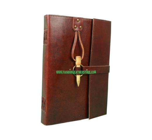 Celtic Classic Genuine Leather Notebook Wood Peg Closure Refillable Pages Leather Journal,Handmade Personalized